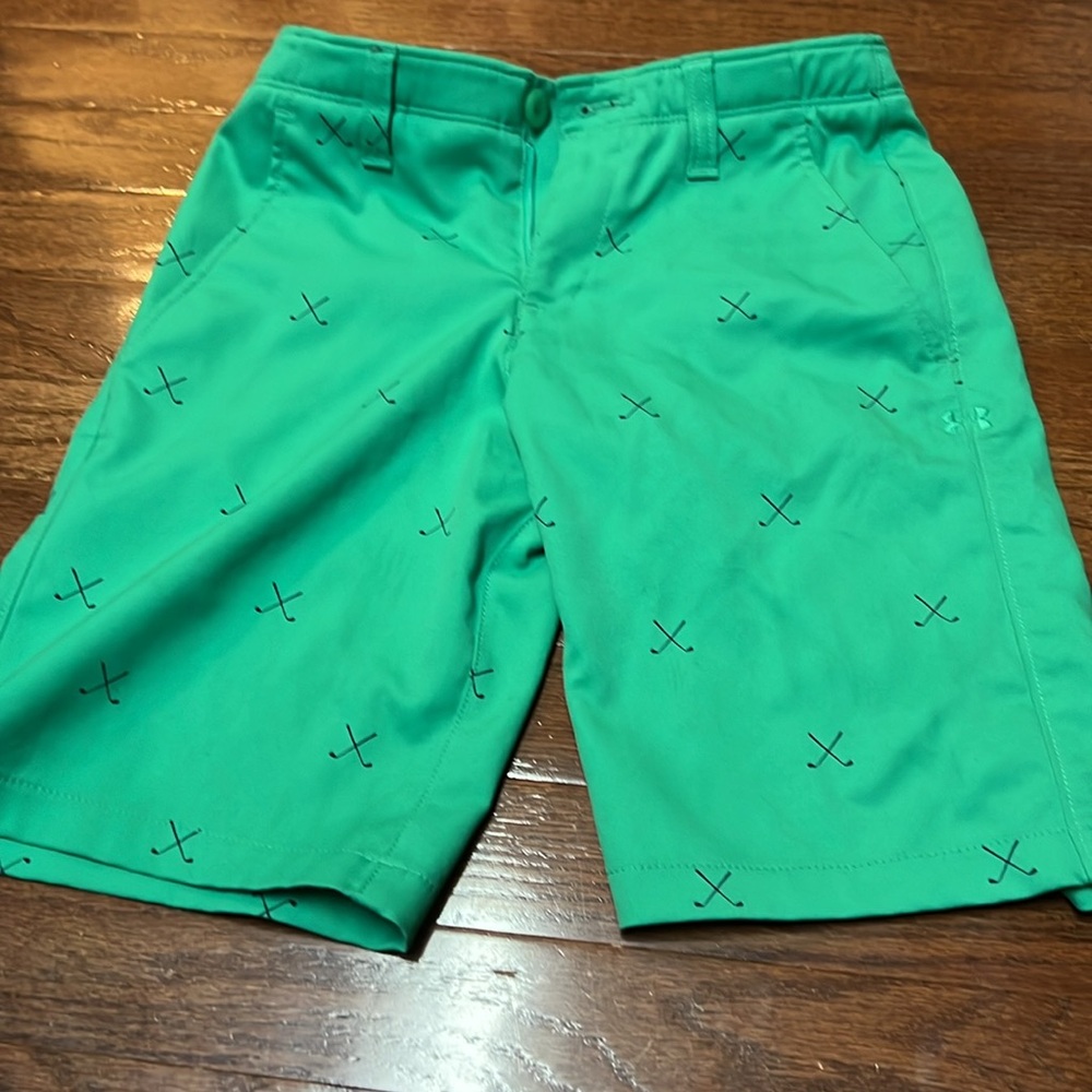 Under Armour Green Golf shorts- from smoke free home